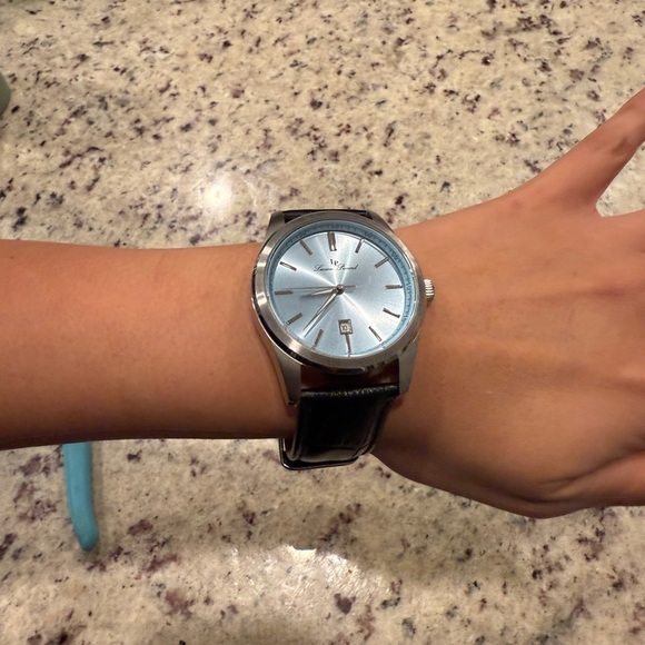 Lucien Piccard Silver Case with Blue Dial Watch - Picture 8 of 9